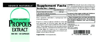 Source Naturals Propolis Extract 500 mg - supplement