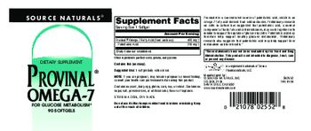 Source Naturals Provinal Omega-7 - supplement