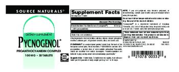 Source Naturals Pycnogenol 100 mg - supplement