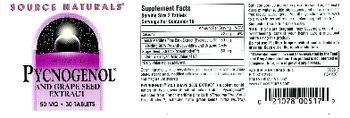 Source Naturals Pycnogenol And Grape Seed Extract 50 mg - supplement