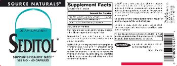 Source Naturals Seditol 365 mg - supplement
