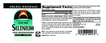 Source Naturals Selenium 200 mcg - supplement