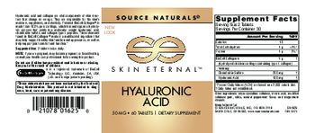 Source Naturals Skin Eternal Hyaluronic Acid 50 mg - supplement