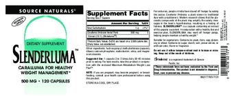 Source Naturals Slenderluma 500 mg - supplement