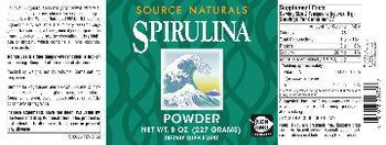 Source Naturals Spirulina Powder - supplement