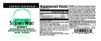 Source Naturals St. John's Wort Extract 300 mg - supplement