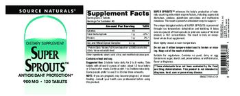 Source Naturals Super Sprouts 900 mg - supplement