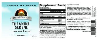 Source Naturals Theanine Serene - supplement