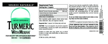Source Naturals Turmeric With Meriva 500 mg - supplement