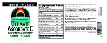 Source Naturals Ultimate Ascorbate C 1,000 mg - supplement