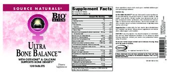 Source Naturals Ultra Bone Balance - supplement