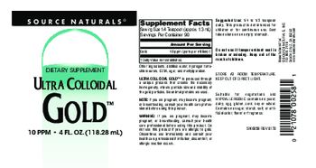 Source Naturals Ultra Colloidal Gold - supplement