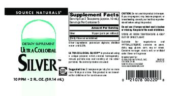Source Naturals Ultra Colloidal Silver - supplement