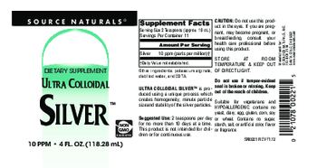 Source Naturals Ultra Colloidal Silver - supplement