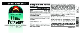 Source Naturals Ultra Potassium 99 mg - supplement