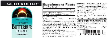 Source Naturals Urovex Butterbur Extract - supplement