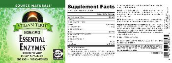 Source Naturals Vegan True Essential Enzymes 500 mg - supplement