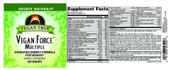 Source Naturals Vegan True Vegan Force Multiple - supplement