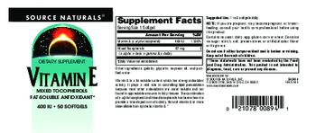 Source Naturals Vitamin E 400 IU - supplement