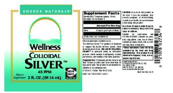 Source Naturals Wellness Colloidal Silver 45 PPM - supplement