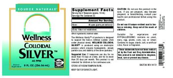 Source Naturals Wellness Colloidal Silver 45 PPM - supplement