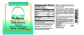 Source Naturals Wellness Elderberry Extract - supplement