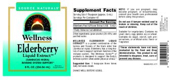 Source Naturals Wellness Elderberry Liquid Extract - supplement