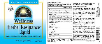 Source Naturals Wellness Herbal Resistance Liquid - supplement