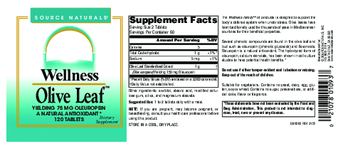 Source Naturals Wellness Olive Leaf - supplement