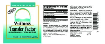 Source Naturals Wellness Transfer Factor 125 mg - supplement