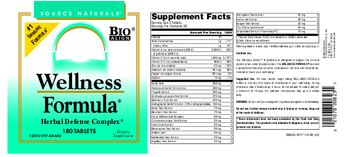 Source Naturals Wellness Wellness Formula - supplement