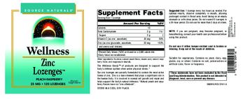 Source Naturals Wellness Zinc Lozenges Peach-Raspberry 23 mg - supplement