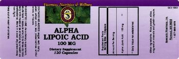 Specialty Pharmacy Alpha Lipoic Acid 100 mg - supplement