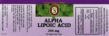 Specialty Pharmacy Alpha Lipoic Acid 250 mg - 