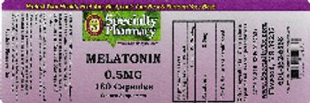 Specialty Pharmacy Melatonin 0.5 mg - supplement