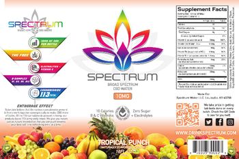 Spectrum Broad Spectrum CBD Water 10 mg Tropical Punch - supplement