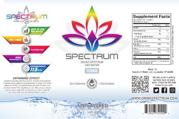 Spectrum Broad Spectrum CBD Water 10 mg Unflavored - supplement