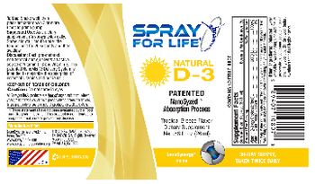 Spray For Life Natural D-3 Tropical Breeze Flavor - supplement