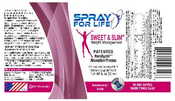 Spray For Life Sweet & Slim Chocolate Mocha Mint - supplement