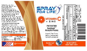 Spray For Life Vitamin C + Zinc Apple & Pear Flavor - supplement