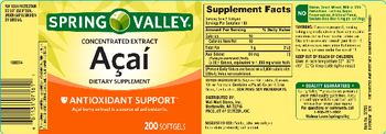 Spring Valley Acai - supplement