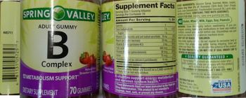 Spring Valley Adult Gummy B Complex Natural Wild Strawberry Flavor - supplement
