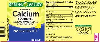 Spring Valley Adult Gummy Calcium 500 mg With 1000 IU Vitamin D3 - supplement