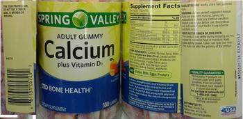 Spring Valley Adult Gummy Calcium Plus Vitamin D3 - supplement
