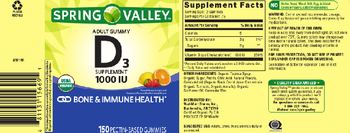 Spring Valley Adult Gummy D3 1000 IU - supplement