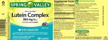 Spring Valley Adult Gummy Lutein Complex Blueberry And Bilberry Flavor - supplement