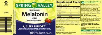 Spring Valley Adult Gummy Melatonin 5 mg Natural Strawberry Flavor - supplement