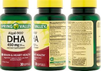 Spring Valley Algal-900 DHA 450 mg - supplement