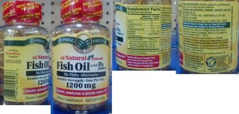Spring Valley All Natural Enteric Fish Oil with D3 2000 IU - supplement