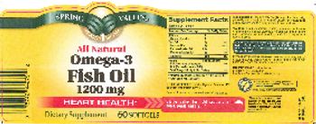 Spring Valley All Natural Omega-3 Fish Oil 1200 mg - supplement